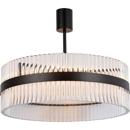 Nordic glass dining room living room chandelier art study crystal iron light luxury creative chandelier