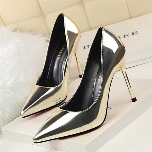 Gold Shoes Ladies High Heels Ladies Pumps Women Shoes White Heels Stiletto Court Shoes Sexy High Heels Chaussures Femme Scarpin
