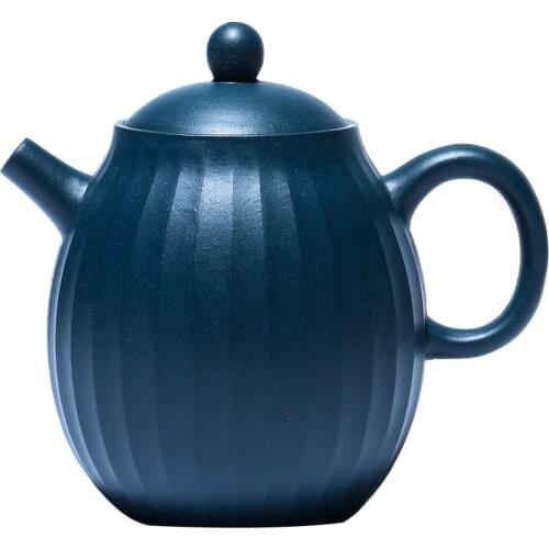 Yixing Famous Azure Mud Tendon Pattern Zhiqiu Zisha Teapot Handmade Custom Household Tea Set Kung Fu Tea Set Tea Maker