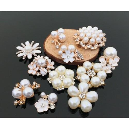 Women Rhinestone Luxury Pearl Hair Clips Accessory DIY Decoration Vintage Style Girls Fashion Hairpin Bag Material