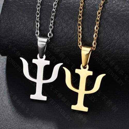 Ladies Surprise Small Gift Creative Psychology Psi Symbol Stainless Steel Pendant Gift