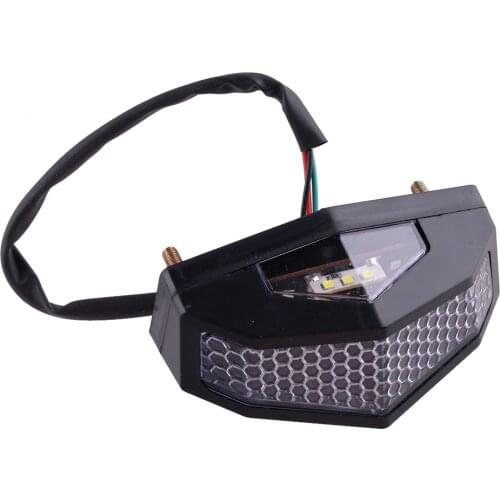 1pc 12V Motorcycle LED Tail Rear Light Brake Stop License Plate Lamp Universal Accessories