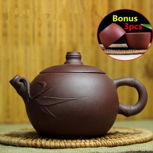 120ml Kung Fu Tea Sets Teapots Zisha Ceramic Kettle Chinese Handmade 2017 Tea Set Porcelain Yixing Teapot Bonus 3 Cups Gift Box