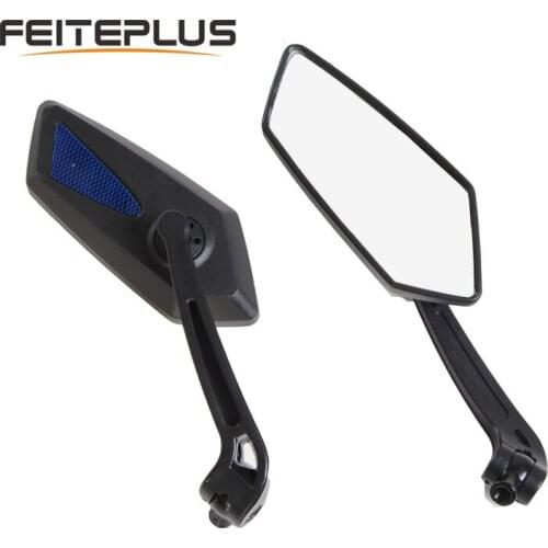 2Pcs Motorcycle Left And Right Mirror Scooter Electric Bicycle Side Mirror Rear View Mirror