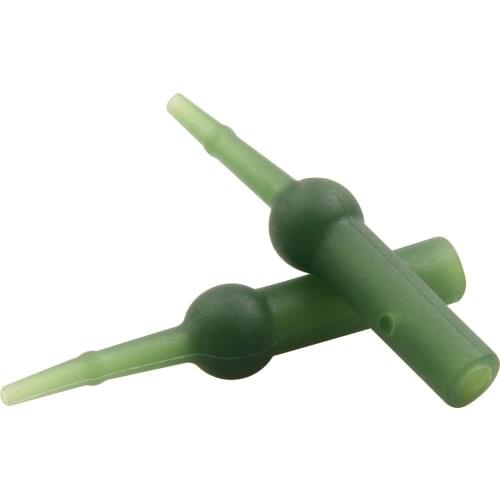 500pcs 35mm Fishing Rig Buffer Green Rubber Sleeves Fishing Connector Tube Hard-wearing Rubber Tube For Carp Fishing Connector