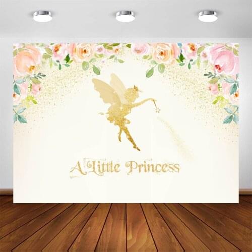 Alice Princess Backdrop Floral Alice in Wonderland Kids Background Girls Birthday Party Banner Butterfly Flowers Photo Booth