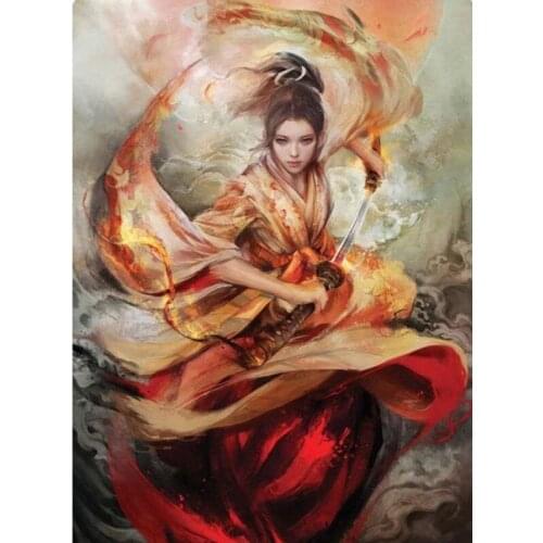 Full Square/Round Drill 5D DIY Diamond Painting Kongfu Woman Embroidery Cross Stitch 5D Home Decor Gift