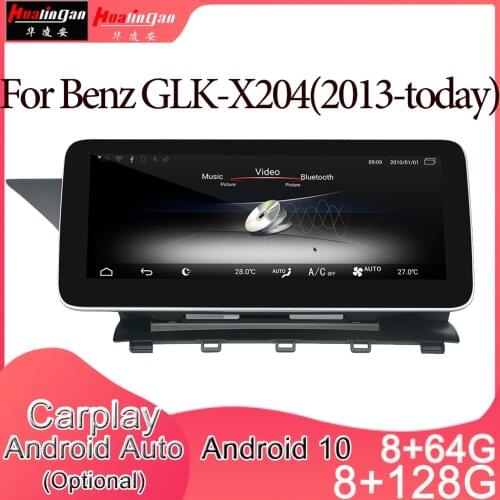 Android 10 Car Multimedia DVD Stereo Radio Player GPS Navigation Carplay Auto for Mercedes Benz GLK-X204(2013-today) 2din