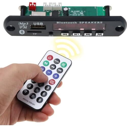 Kebidu Wireless Bluetooth 12V MP3 WMA Decoder Board Audio Module USB TF Radio With Remote Control for Vehicle