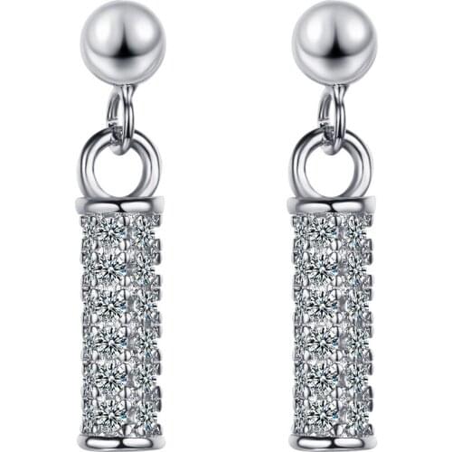 Long Cylindrical Drill Earrings Female Japanese Style Simple Personality Small Fresh Temperament Sweet Earrings Stud Earrings