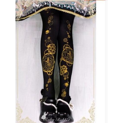 Princess sweet lolita pantyhose Astrology clock Original Lolita Print Pantyhose