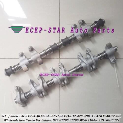 A Set of Rocker Arm F2 FE-JK F210-12-420 F201-12-420 F240-12-420 For Mazda 625 626 turbo 929 B2200 E2200 MX-6 2.2L SOHC 12v