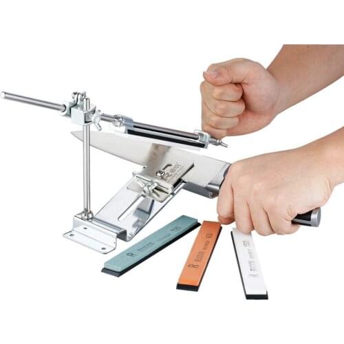 Blade Clamp Steel Knife Sharpener Professional Kitchen Knife Sharpener Sharpening Fix Fixed Angle with IIII Stone