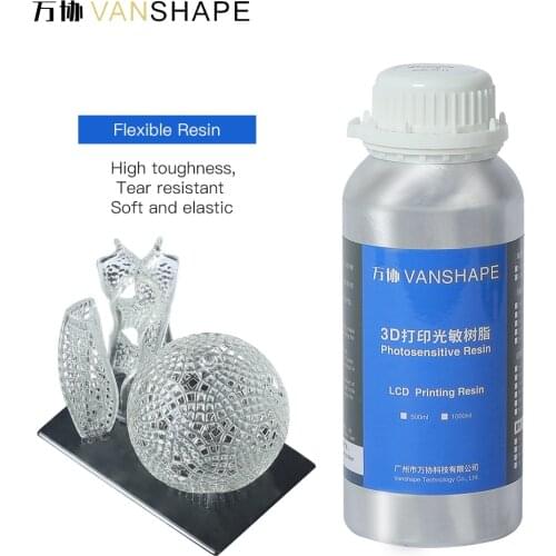 3D Printing Materials UV 405nm 1KG Photosensitive Flexible Resin For Industrial Parts