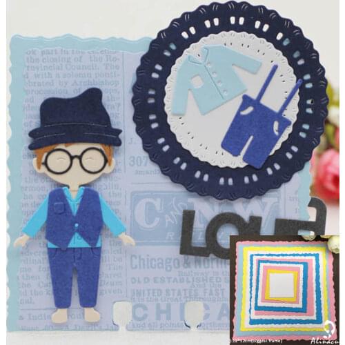 AlinaCraft METAL CUTTING DIES square basic wavy frame Scrapbooking papercraft card album punch stencil art cutter die cut