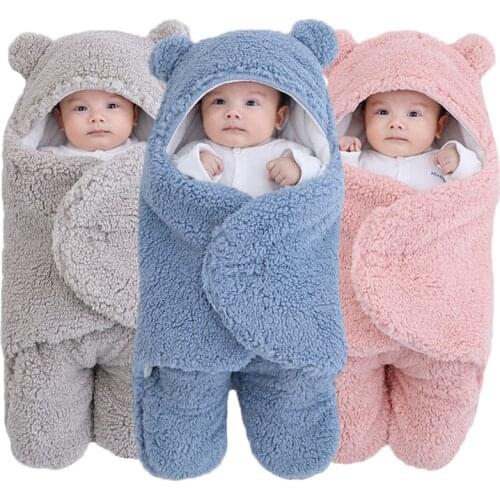 Soft Newborn Baby Wrap Blankets Baby Sleeping Bag Envelope For Newborn Sleepsack 100% Cotton thicken Cocoon for baby 0-9 Months