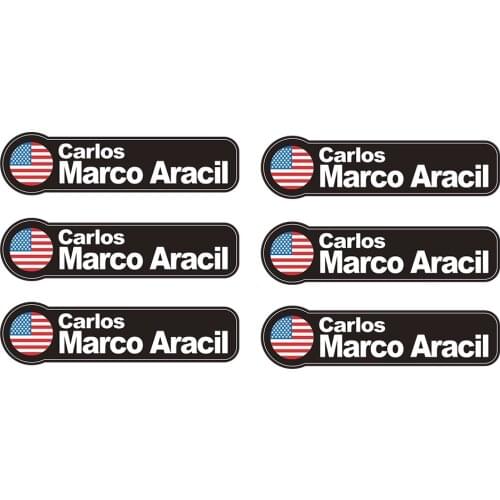 6PCS Custom National Flag and Name Sticker for Bike Bicycle Frame Rider ID, Cycling Decals S21