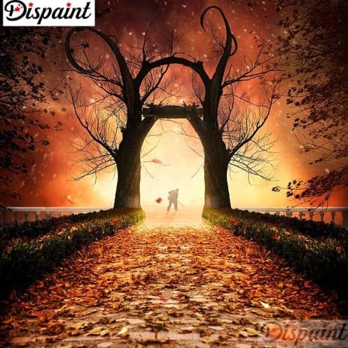 Dispaint Full Square/Round Drill 5D DIY Diamond Painting "Tree door" Embroidery Cross Stitch 3D Home Decor A12278