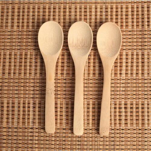 New Delicate Kitchen Using Condiment Jam Spoon Coffee Spoon Small Wooden Baby Honey Spoon 12.8*3cm LX6552