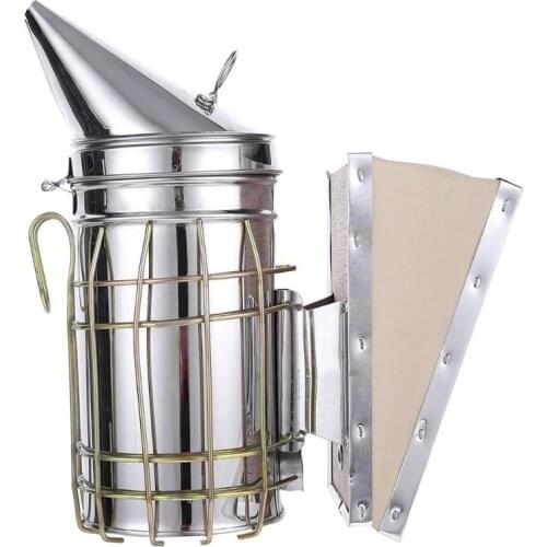 Stainless Steel Manual Bee Smoke Transmitter Kit Beekeeping Tool Apiculture Beekeeping Tool Bee Smoker Smoke Sprayer