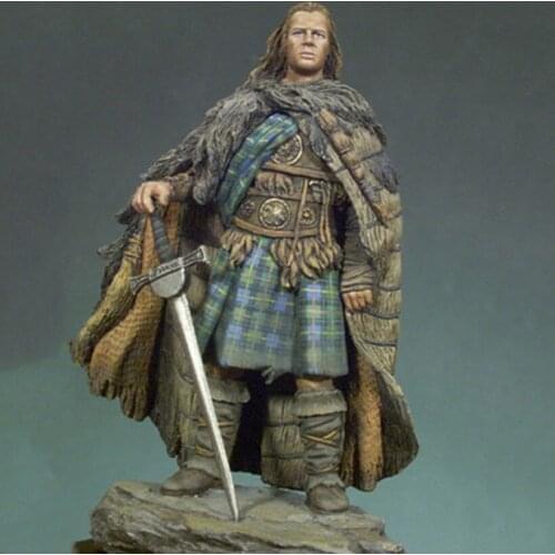 Self-assembled New Unassembled 1/32 ancient man stand with base Resin Figure Unpainted Model Kit