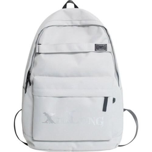 New schoolbag men and women letters simple high school student backpack trendy student large-capacity backpack