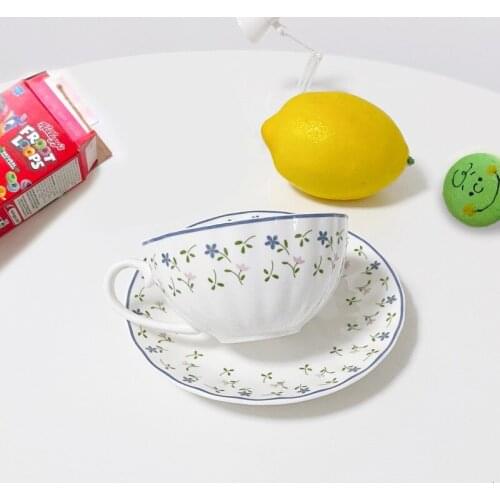 Nordic Bone China Coffee Cup Romantic Creative Espresso Cups High Quality Simple Afternoon Tea Cups Porcelain Drinkware DA60BYD