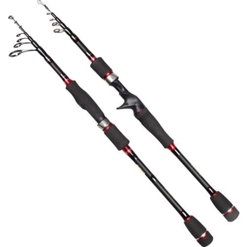 2021 Telescopic Fishing Rod 1.95m/2.1m/2.4m/2.7m M Power Carbon Fiber Lure Fishing Pole For Travel Outdoor Bass Carp Pesca