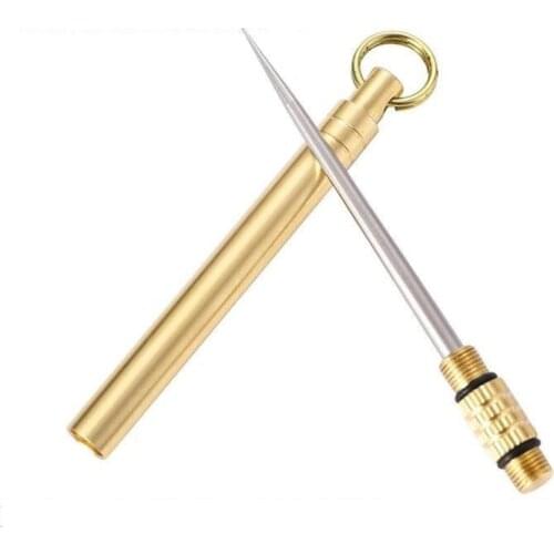 Titanium Outdoor Portable Multifunctional Toothpick Fruit Gold Fork Camping Self-defense Tools Oral Care Supplies 112cm