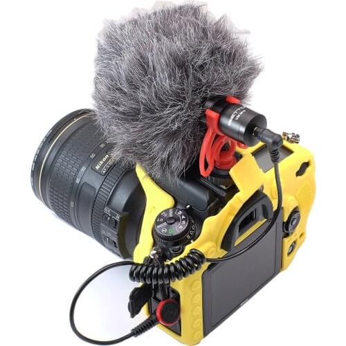 Universal Cardioid Condenser Video Microphone with Shock Mount Deadcat Windscreen Case for Smartphones DSLR Cameras Camcorder