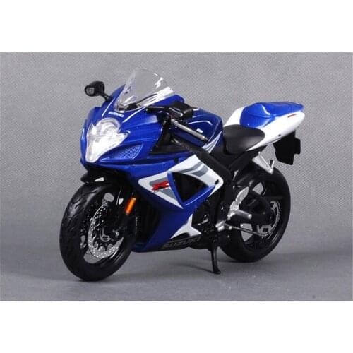 1/12 Maisto For SUZUKI GSXR GSX-R 750 Diecast Motorcycle Model Bike 31153 Blue white Kids gift for display Metal Plastic
