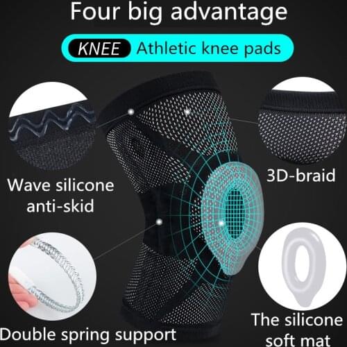 1PCS Nylon Elastic Sports Knee Pads Breathable Support Knee Brace Running Fitness Hiking Cycling Knee Protector