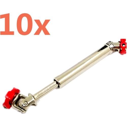 10Pieces Aluminum Alloy Crawler Drive Shaft CVD 90-120mm For 1/10 Scale Models RC Car SCX10 90046 D90 SCX-10 TAMIYA RC4WD