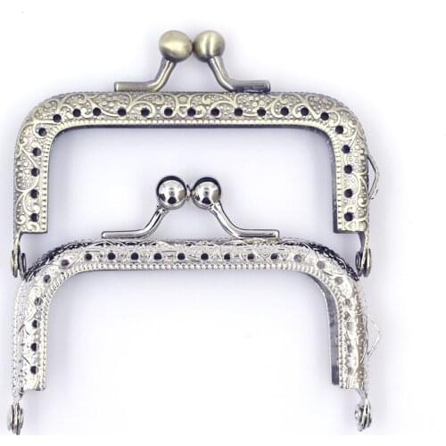 15PCS 7.5cm Rectangle Metal Coin Purse Bag Frames Kiss Clasps Clutch Buckles Locks Mini Handbag Gift Making Accessories Parts