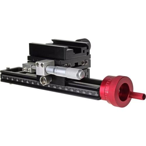 180mm Double Precision Stacked Photography Slide Macro Trimming Guide for Precision Focus