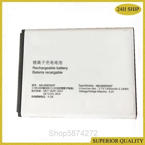 1400mAh New AB1400EWMT Battery for Philips E171L AB1400EWMY AB1400EWMT Cellphone Bateria Battery