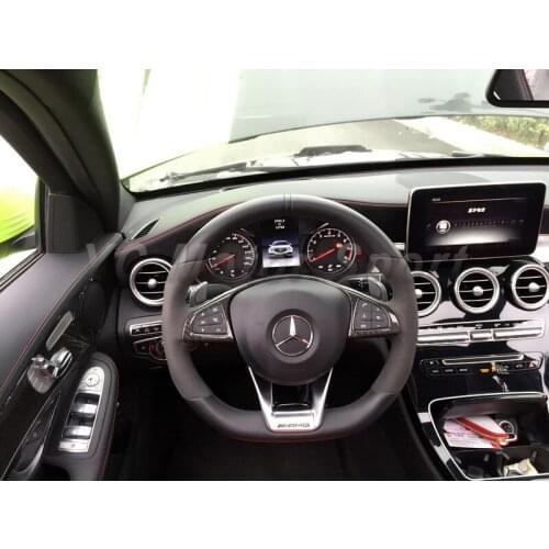 Car Accessories Dry Carbon Fiber Interior Trim Kit 9pcs Fit For 2015-2016 MB W205 C63 Interior Kit Car-styling