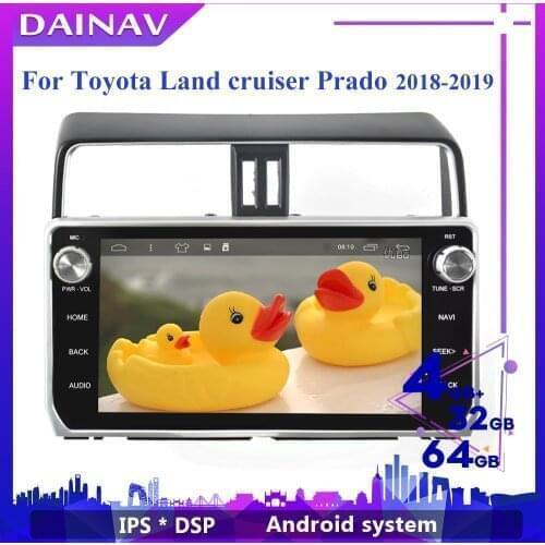 Android Car Radio For Toyota Land cruiser Prado 2018 2019 Car Stereo Autoradio Tesla GPS Navi Vertical DVD Player