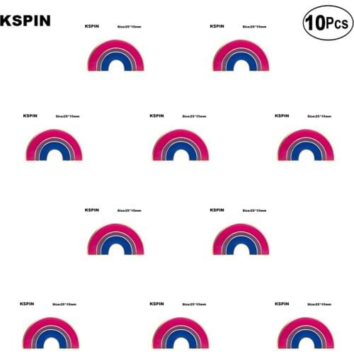 Bisexual Pride Rainbow Shape Badge Lapel Pin Brooches Pins Flag badge Brooch Badges