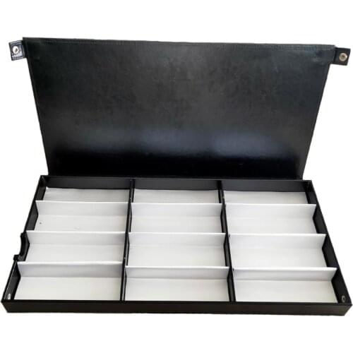 REAL 12 Grids Storage Display Case Box for Eyeglass Sunglass Glasses Showing Case Box Accessories 48*24*3.5cm