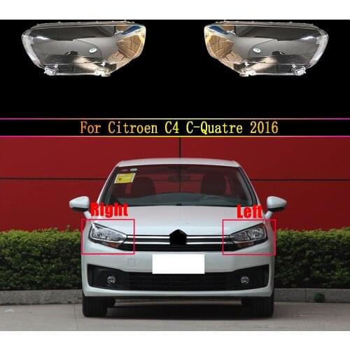 For Citroen C4 C-Quatre 2016 Front Headlight Cover Lamp Headlamp Cover Shell Mask Lampshade Lens Glass