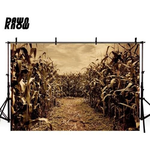 DAWNKNOW Retro Corn Field Photography Background Photographic Backdrops Wedding Photo Studio Children Photocall lv1774