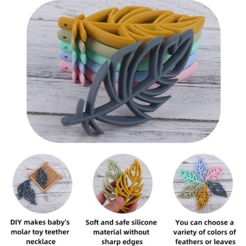 Baby Tree Leaf Silicone Bead Teether Newborn Molar Soother Infant Teething Chewing Toy Shower Gifts
