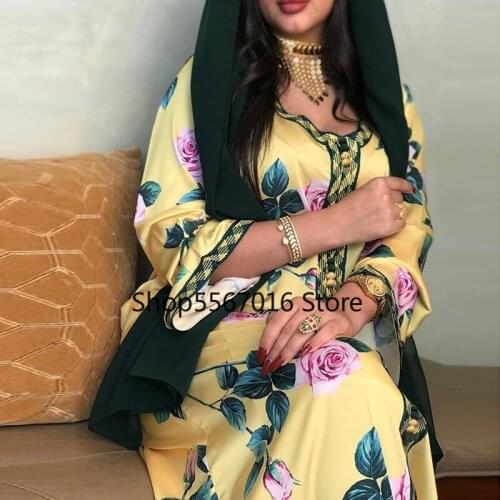 Eid Mubarak Kaftan Abaya Dubai Turkey Muslim Hijab Dress Islam African Dresses Abayas For Women Robe Caftan Marocain Vestidos