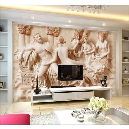 2021 Custom European style Photo Wallpaper 3D Stereoscopic Character relief Home Decor Living Room Bedroom 3D Background Wall