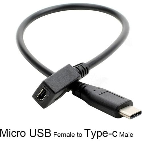 Micro Usb Female To Usb-C 3.1 Type-C Male Converter Cable Adapter Otg Connewt_ft