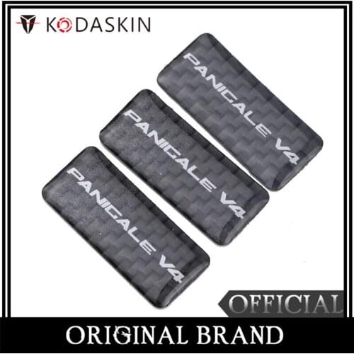KODASKIN Motorcycle 3D Carbon Timing Belt Cover Front and Rear Round Decal for Ducati panigale v4