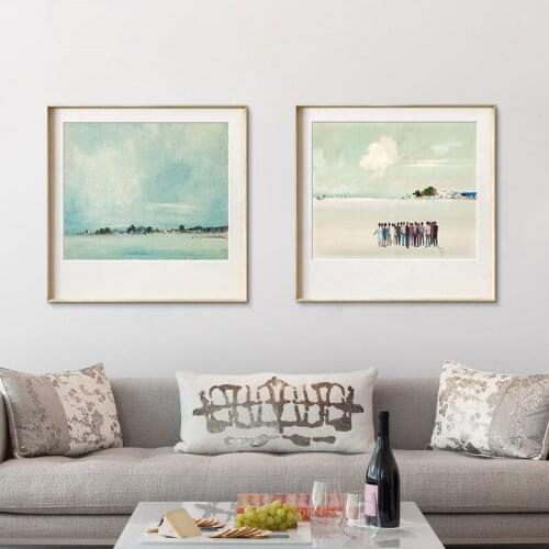 Summer Holiday Sea Landscape House Nautical Print Canvas Paintings Posters and Prints Living Room Interior Home Apartment Decor