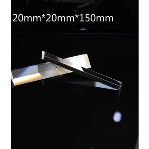 Hot Selling Prism 20 * 20 * 150 Right Angle Optical Grade Glass Element Total Reflection Rhombus Lens Processing Customization
