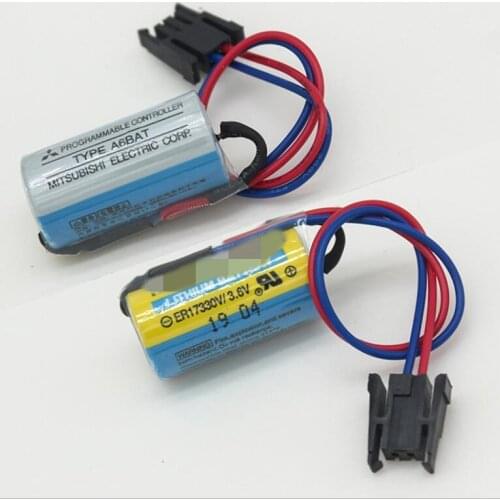20PCS A6BAT 3.6V 1700mAh PLC Battery ER17330V Lithium Li-ion 2/3A Batteries For CNC System Servo
